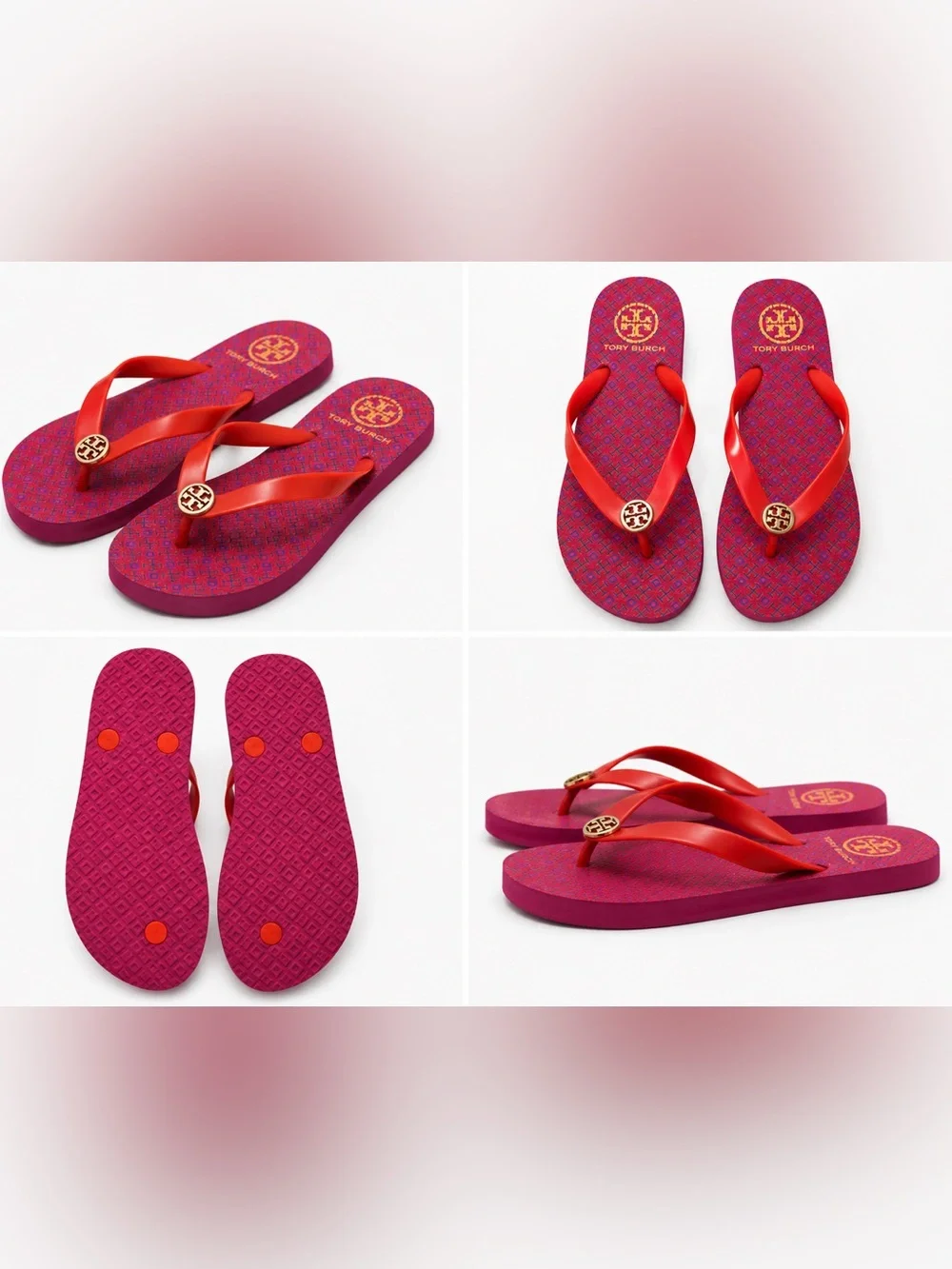 Tory Burch Printed Flip Flop Sandals – Women’s Size 7.5 🍒